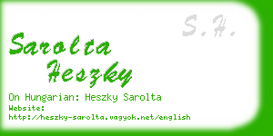 sarolta heszky business card